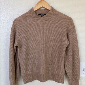 Quince Womens baby alpaca Crew Sweater, XS, Camel